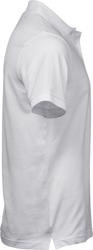 Luxury stretch polo T-shirt, Hvid - Style 1405