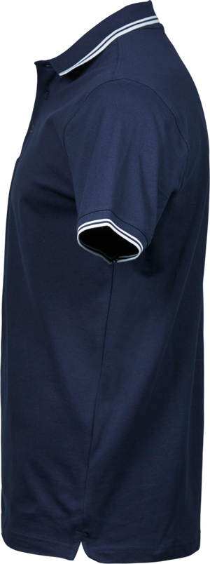 Luxury Stripe Stretch Polo, Navy/Hvid, Herre, Teejays - Style 1407