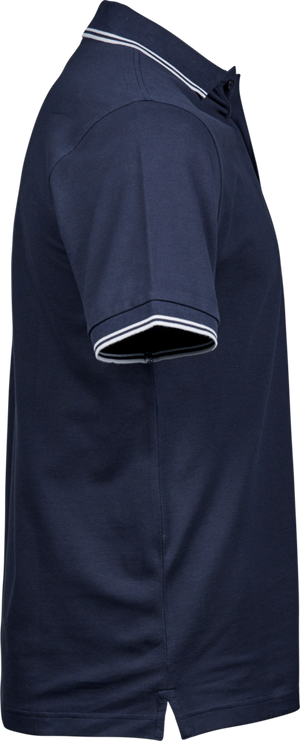Luxury Stripe Stretch Polo, Navy/Hvid, Herre, Teejays - Style 1407