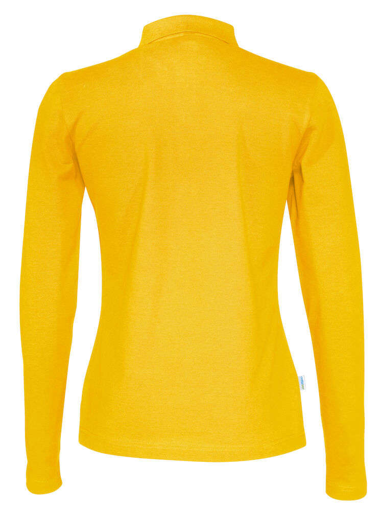 Pique Langærmet Polo, Gul - Dame - Cottover 141017