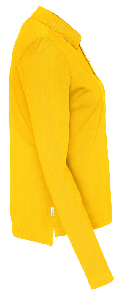 Pique Langærmet Polo, Gul - Dame - Cottover 141017