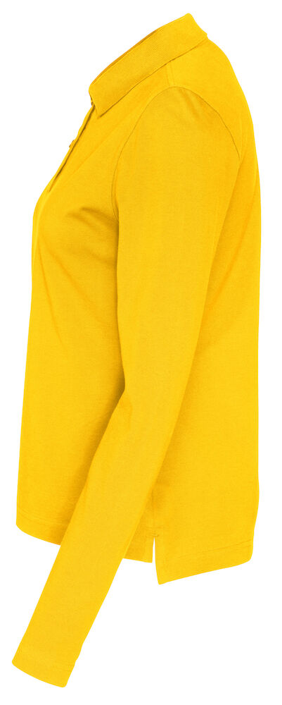 Pique Langærmet Polo, Gul - Dame - Cottover 141017