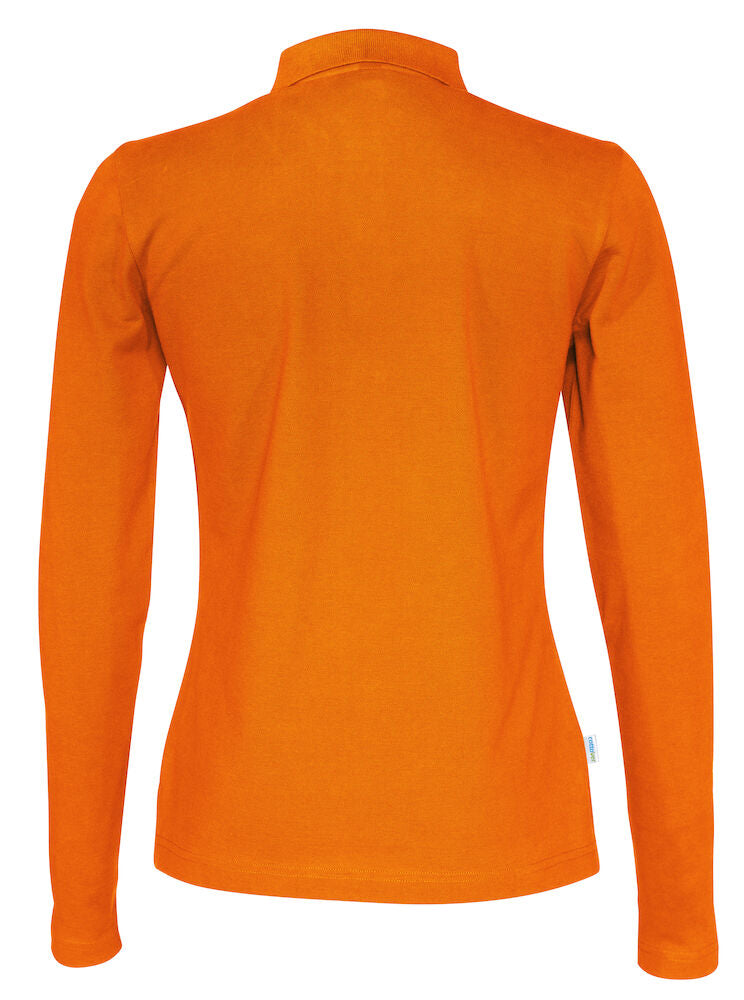 Pique Langærmet Polo, Orange - Dame - Cottover 141017