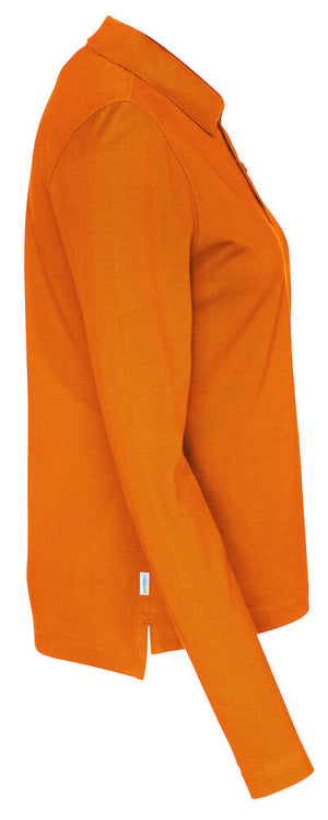 Pique Langærmet Polo, Orange - Dame - Cottover 141017