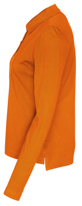 Pique Langærmet Polo, Orange - Dame - Cottover 141017