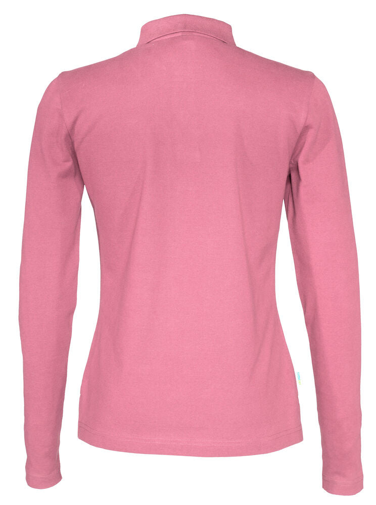 Pique Langærmet Polo, Pink - Dame - Cottover 141017