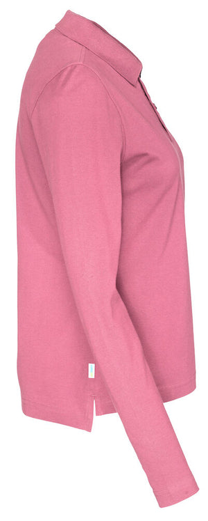 Pique Langærmet Polo, Pink - Dame - Cottover 141017