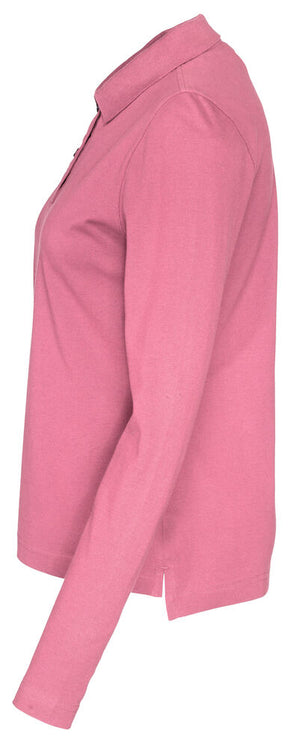 Pique Langærmet Polo, Pink - Dame - Cottover 141017