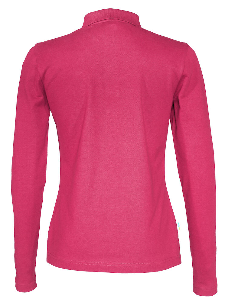 Pique Langærmet Polo, Lyserød - Dame - Cottover 141017