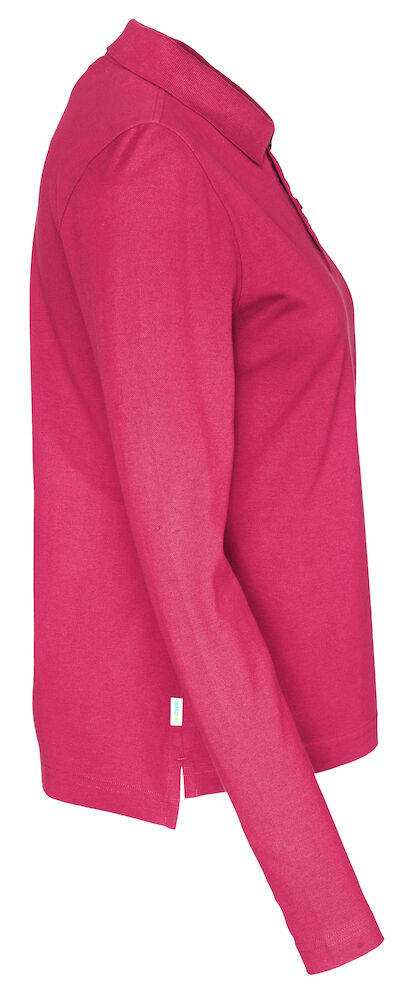 Pique Langærmet Polo, Lyserød - Dame - Cottover 141017