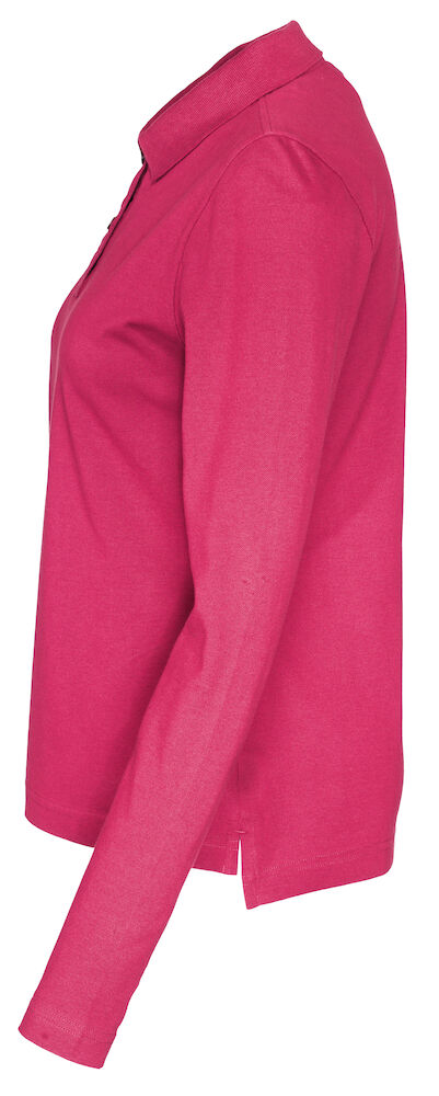 Pique Langærmet Polo, Lyserød - Dame - Cottover 141017