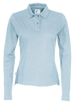 Pique Langærmet Polo, Lyseblå - Dame - Cottover 141017
