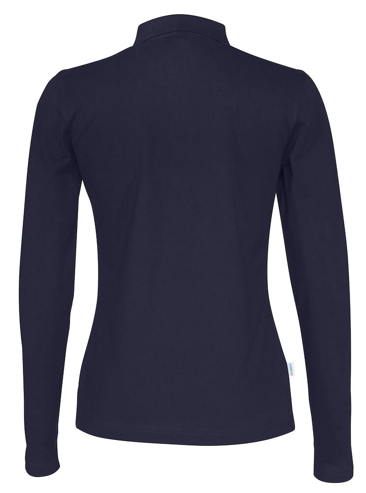 Pique Langærmet Polo, Navy - Dame - Cottover 141017