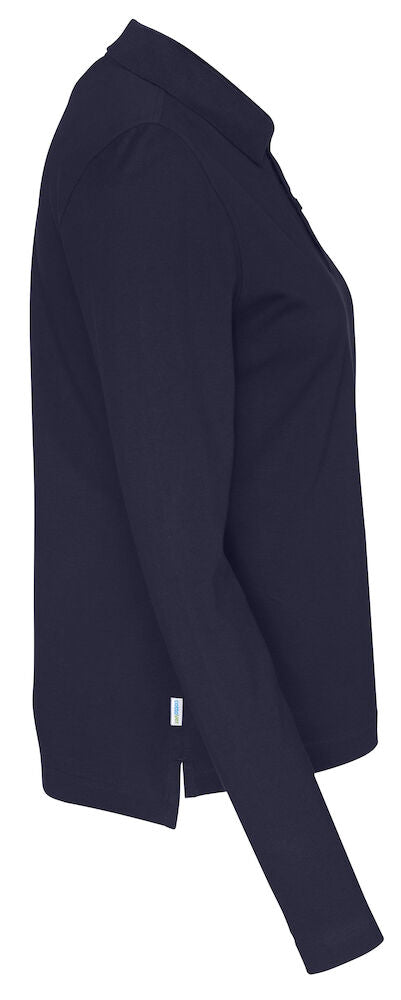 Pique Langærmet Polo, Navy - Dame - Cottover 141017