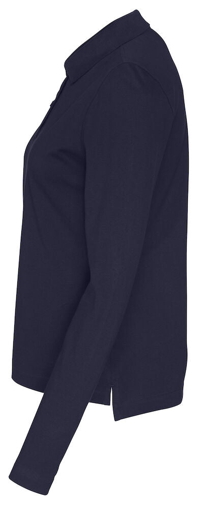 Pique Langærmet Polo, Navy - Dame - Cottover 141017