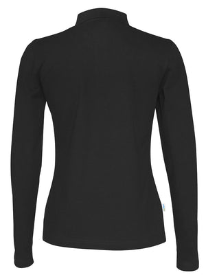 Pique Langærmet Polo, Sort - Dame - Cottover 141017