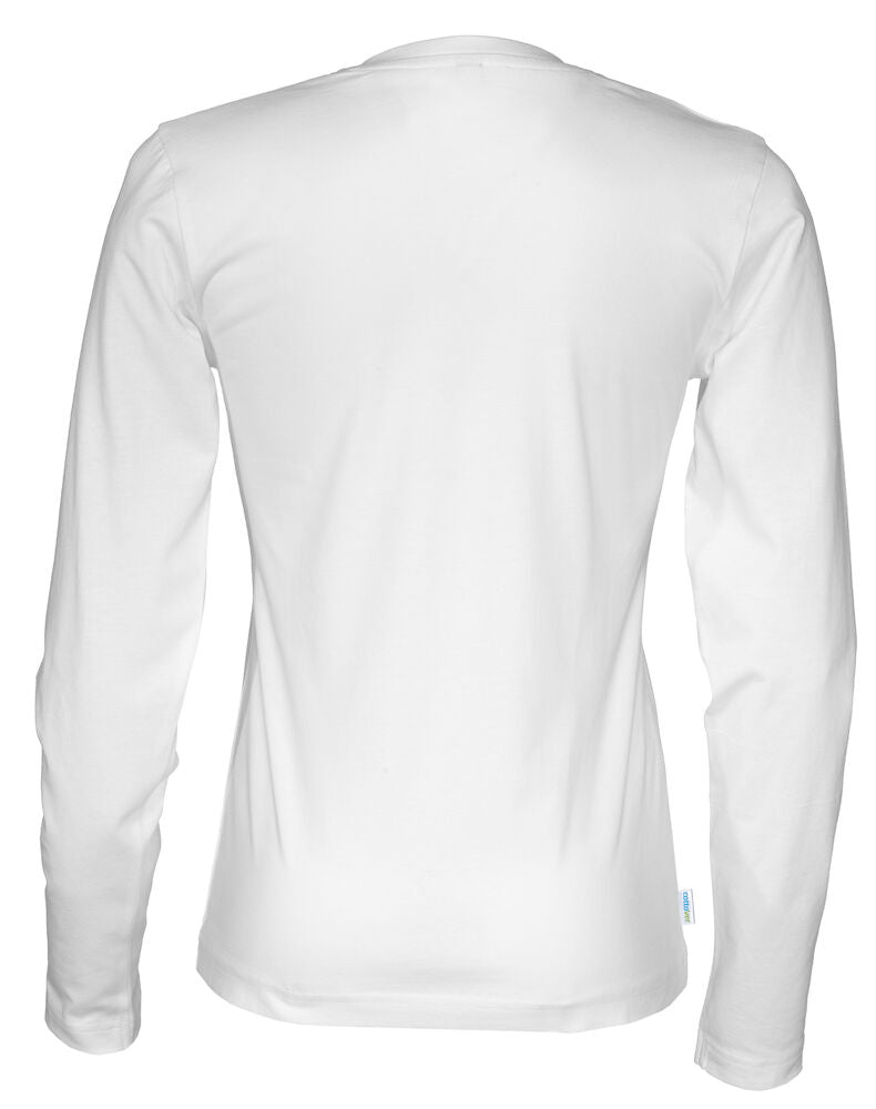 Langærmet T-shirt, Hvid - Dame - Cottover 141019