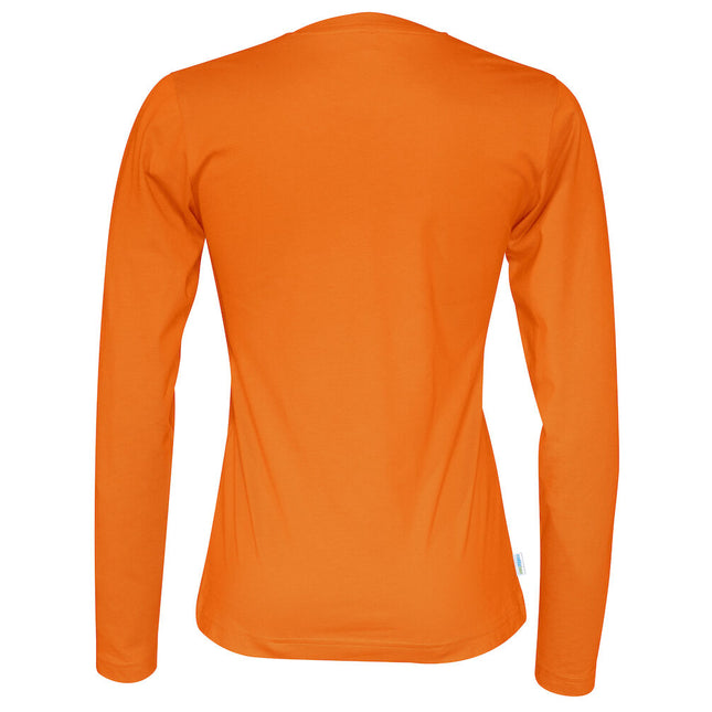 Langærmet T-shirt, Orange - Dame - Cottover 141019
