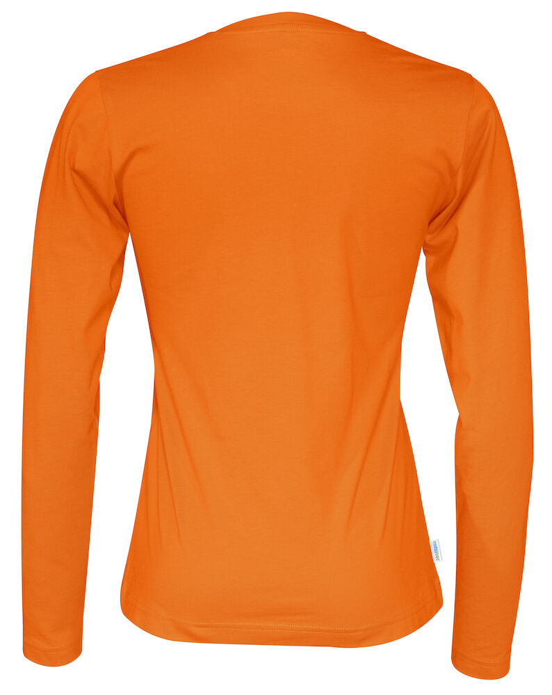 Langærmet T-shirt, Orange - Dame - Cottover 141019