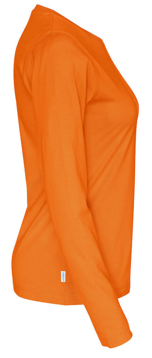 Langærmet T-shirt, Orange - Dame - Cottover 141019