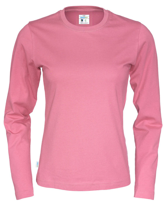 Langærmet T-shirt, Pink - Dame - Cottover 141019