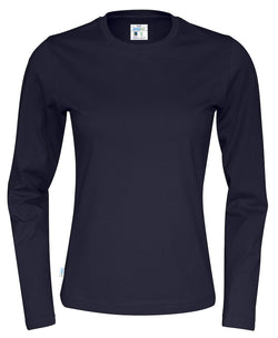 Langærmet T-shirt, Navy - Dame - Cottover 141019