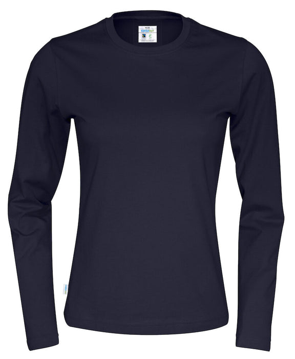 Langærmet T-shirt, Navy - Dame - Cottover 141019