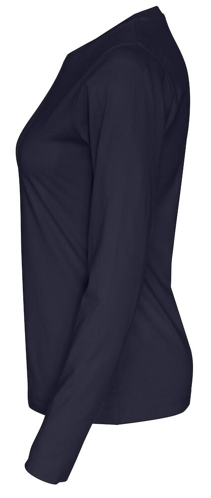Langærmet T-shirt, Navy - Dame - Cottover 141019