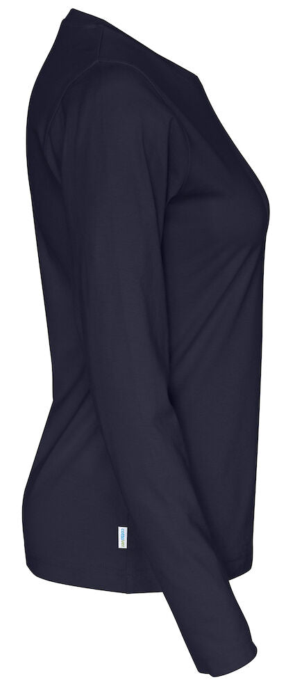 Langærmet T-shirt, Navy - Dame - Cottover 141019