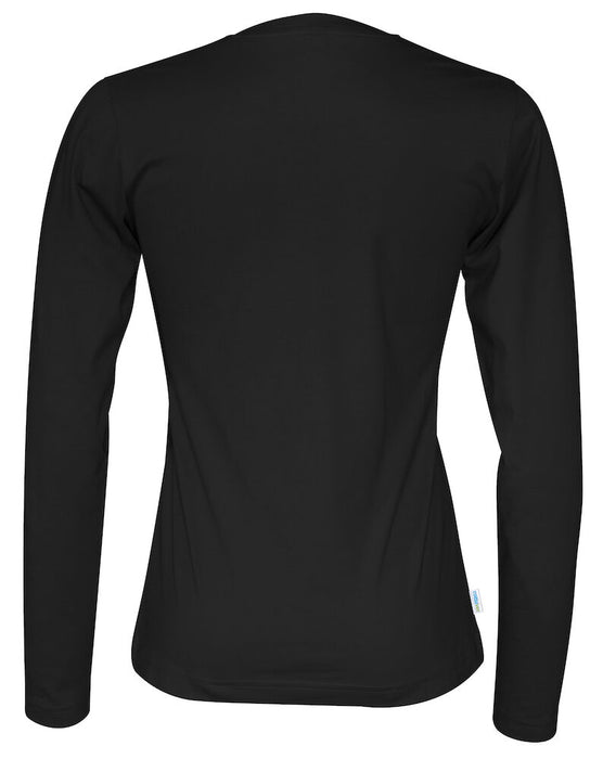 Langærmet T-shirt, Sort - Dame - Cottover 141019