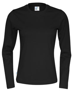 Langærmet T-shirt, Sort - Dame - Cottover 141019