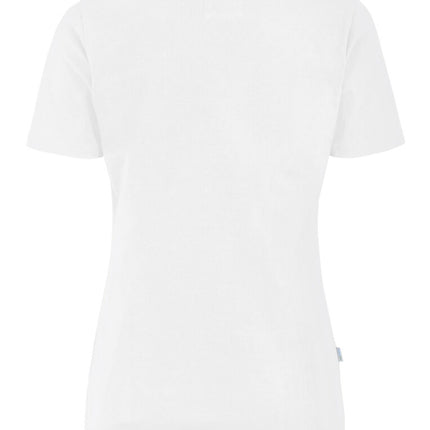 Slim Fit V-hals T-shirt, Hvid - Dame - Cottover 141025