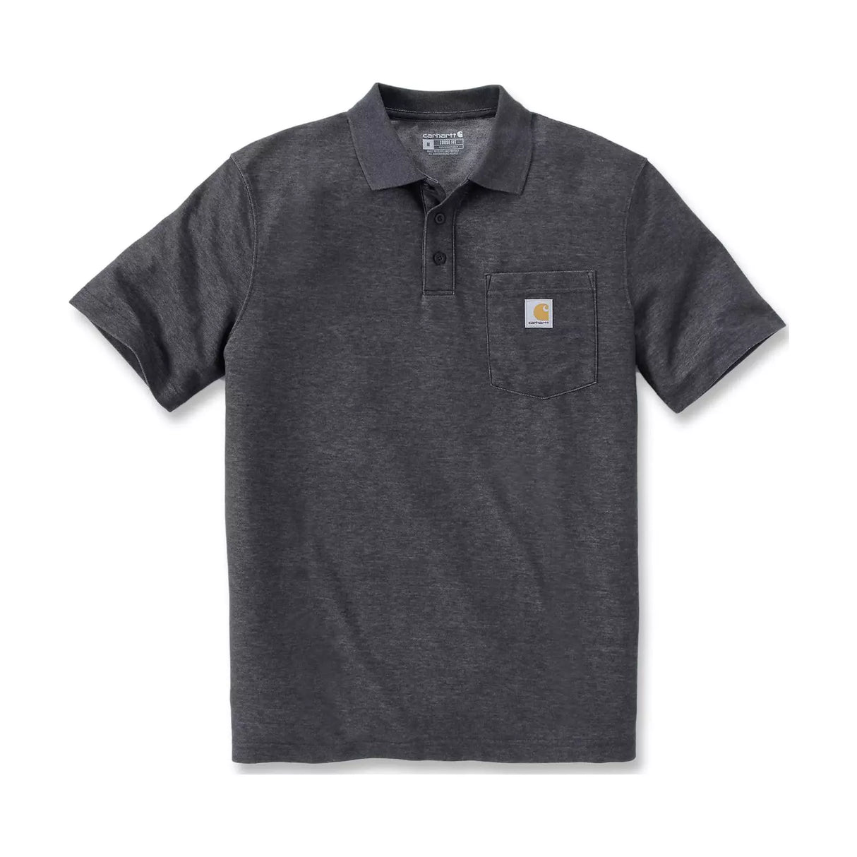 Carhartt Polo T-shirt, Carbon Heather, Herre - 106685