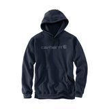 Carhartt Hættetrøje Signature Logo, Herre, Navy/Dark Blue - Carhartt 100074