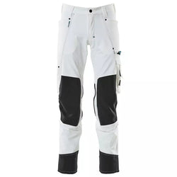 Mascot Advanced Arbejdsbukser Full Stretch, Hvid, Herre - 17179-311-06