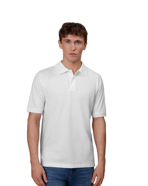 Klassisk Herre Polo T-shirt – 100% Bomuld, Regular Fit, Hvid - 2020