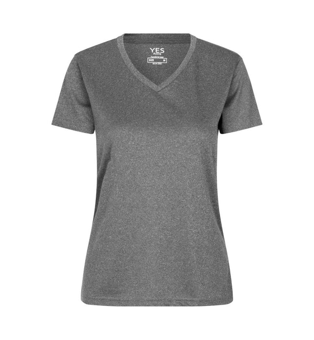 YES Active T-shirt - Dame - Grå Melange - ID 2032