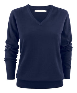 Ashland Trøje Med V-hals, Navy - Dame - James Harvest 2122505