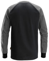 Tofarvet Sweatshirt, Sort/Stål Grå - Snickers 2840 - 0458