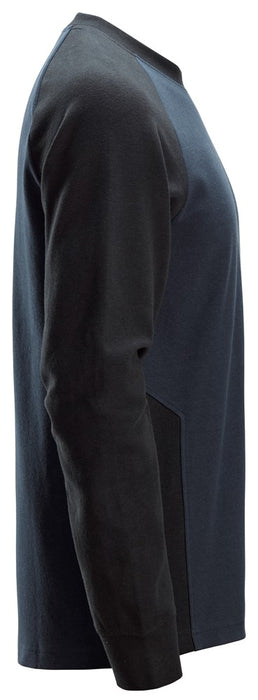 Tofarvet Sweatshirt, Navy/Sort - Snickers 2840 - 9504