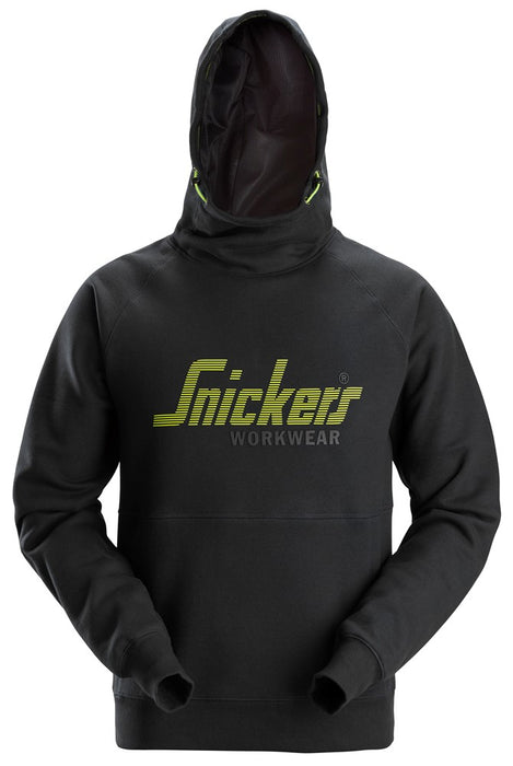 Snickers Logo hættetrøje, Sort - 2845 - 0400