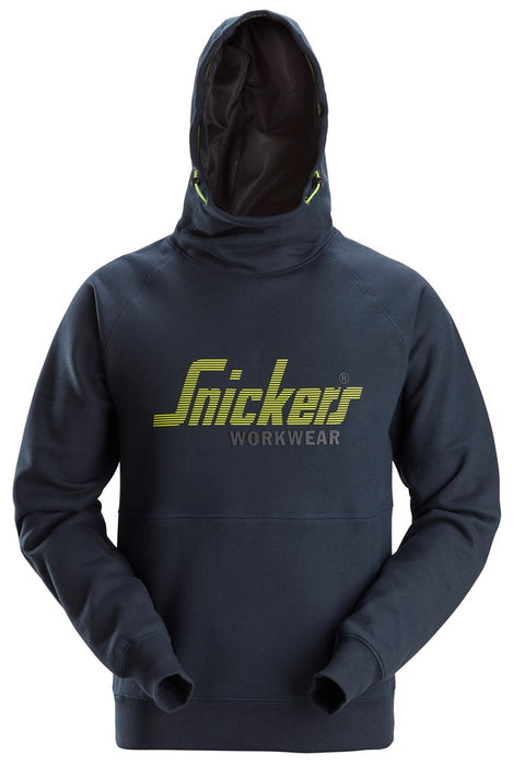 Snickers Logo hættetrøje, Navy - 2845 - 9500