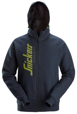 Snickers hættetrøje med lang lynlås, Navy - 2846 - 9500