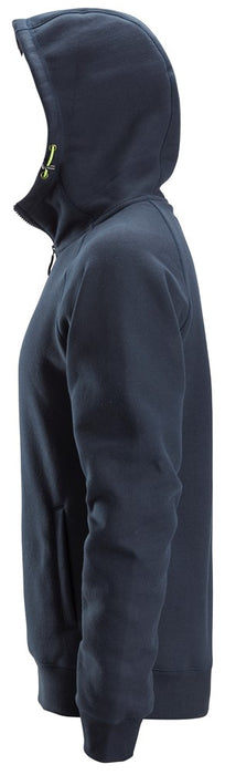 Snickers hættetrøje med lang lynlås, Navy - 2846 - 9500