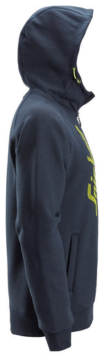Snickers hættetrøje med lang lynlås, Navy - 2846 - 9500