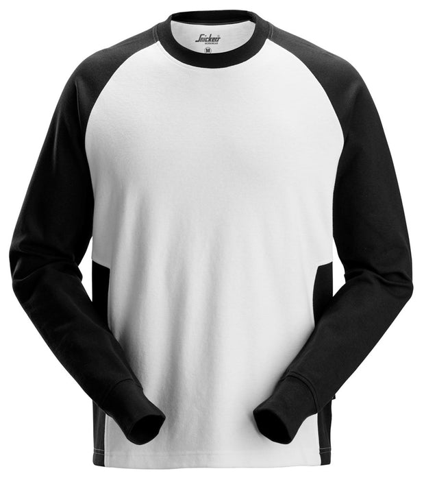 Tofarvet Sweatshirt, Hvid/Sort - Snickers 2840 - 0904