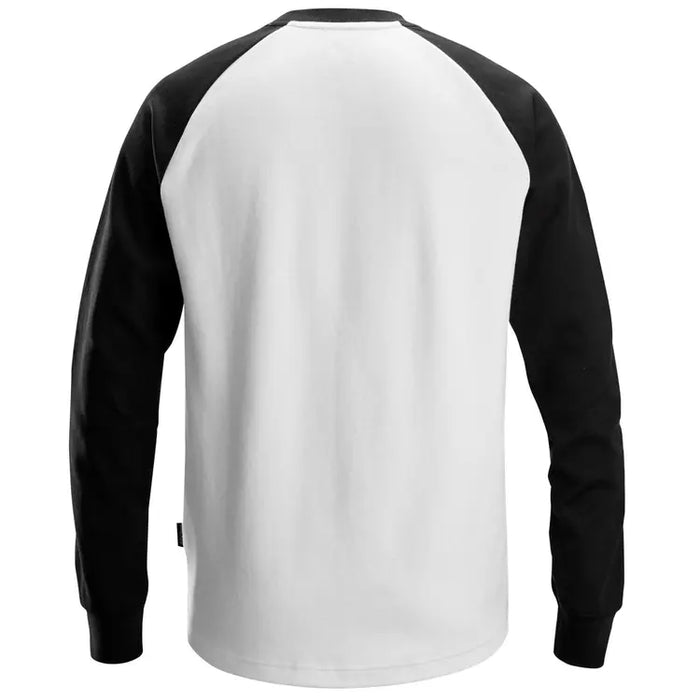 Tofarvet sweatshirt, Hvid/Sort, Herre - Snickers 8400 - 0904