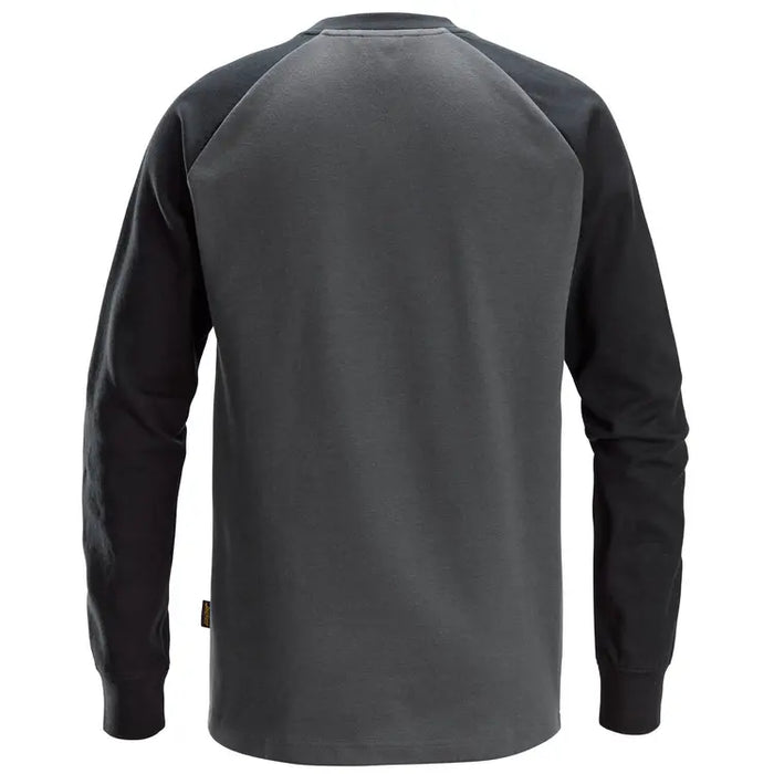 Tofarvet sweatshirt, Stål grå\Sort, Herre - Snickers 8400 - 5804