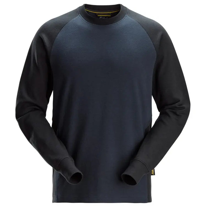 Tofarvet sweatshirt, Navy\Sort, Herre - Snickers 8400 - 9504