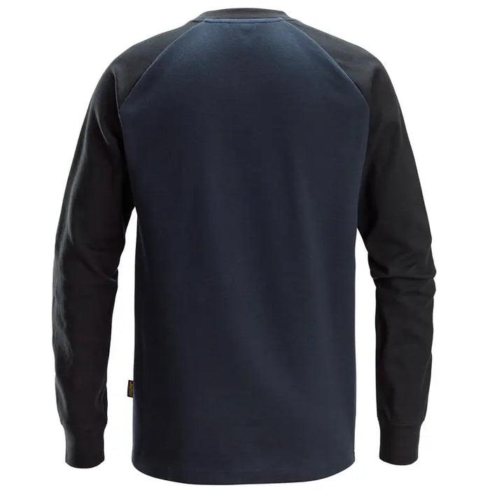 Tofarvet sweatshirt, Navy\Sort, Herre - Snickers 8400 - 9504